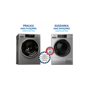 ZESTAW PRALKA I SUSZARKA WHIRLPOOL 9KG AWG912S/PRO i AWZD 9HPS/PRO